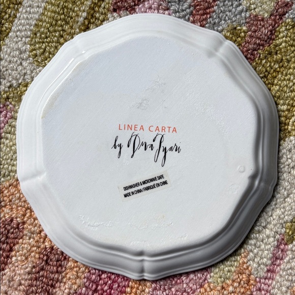 ✨⭐️Anthropologie Linea Carta Monogram Canapé S Plate Starlight, Starbright - Picture 5 of 13